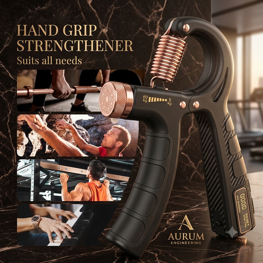Adjustable Hand Grip Strengthener with Counter | Forearm & Wrist Exerciser | Resistance Hand Gripper Trainer
