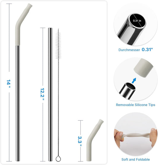 Premium Stainless Steel Reusable Drinking Straw | Durable, Rust-Resistant & Eco-Friendly Metal Straw