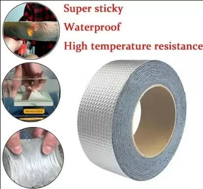 Heavy Duty Aluminum Foil Butyl Tape | Waterproof Strong Adhesive Leak Repair & Crack Sealing Tape