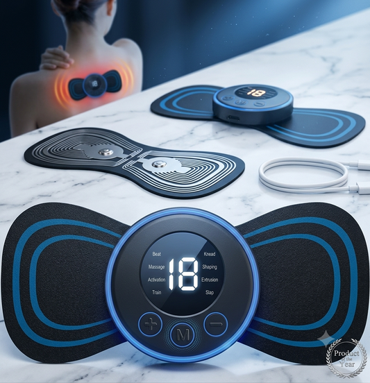 Wireless EMS Mini Body Massager – Portable Butterfly Muscle Stimulator for Pain Relief & Relaxation