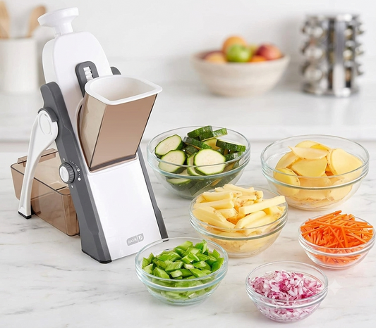 Adjustable Mandoline Vegetable Slicer | Multi-Function Kitchen Cutter, Grater & Julienne Tool (Random Color)