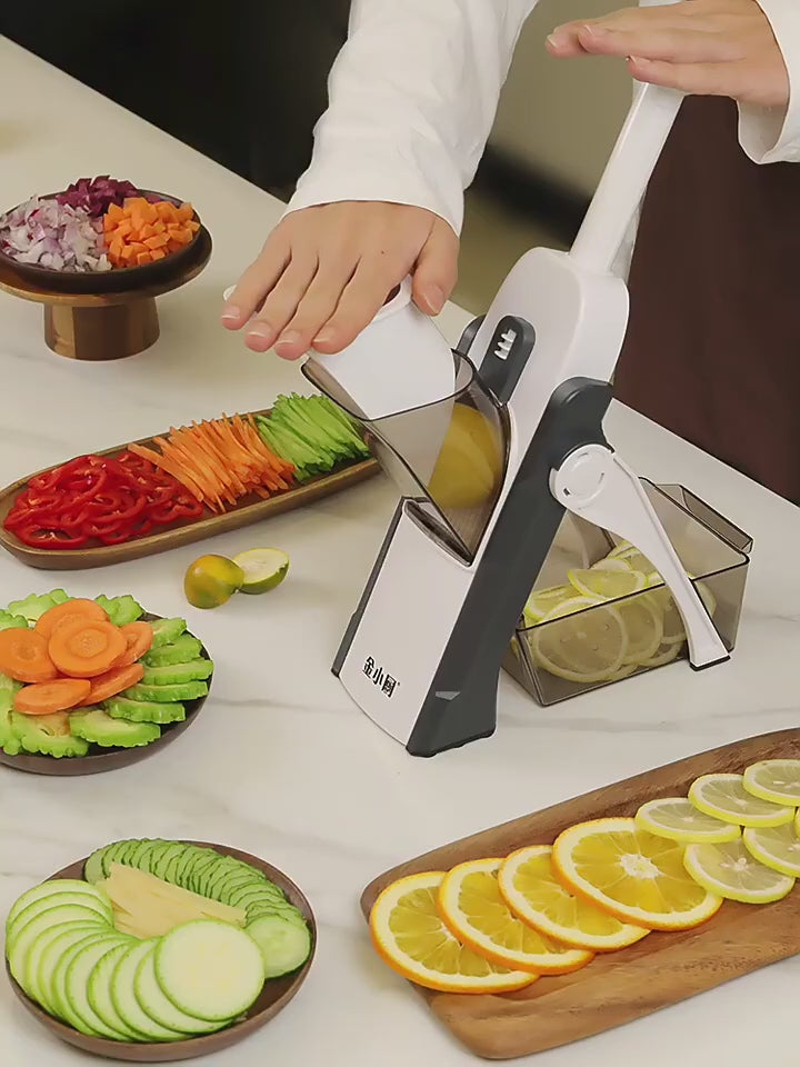 Adjustable Mandoline Vegetable Slicer | Multi-Function Kitchen Cutter, Grater & Julienne Tool (Random Color)