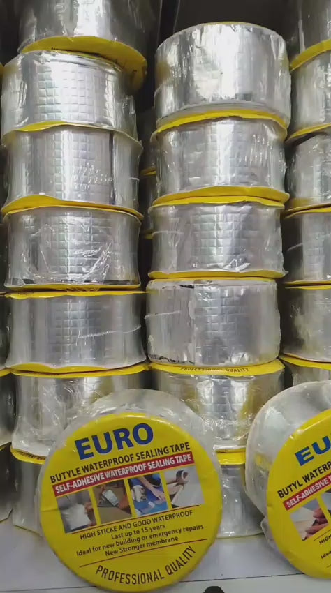 Heavy Duty Aluminum Foil Butyl Tape | Waterproof Strong Adhesive Leak Repair & Crack Sealing Tape