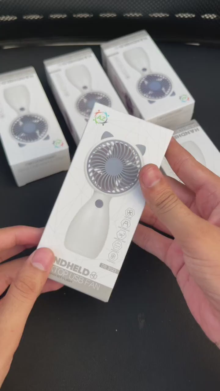 Cute & Compact Personal Cooling Fan – USB Rechargeable (Assorted Colors)